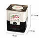 black and white tea tin